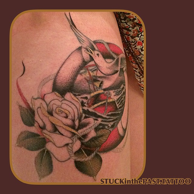 Yesterday i had finished the piece on the thight of my lovely wife @_positive_ka