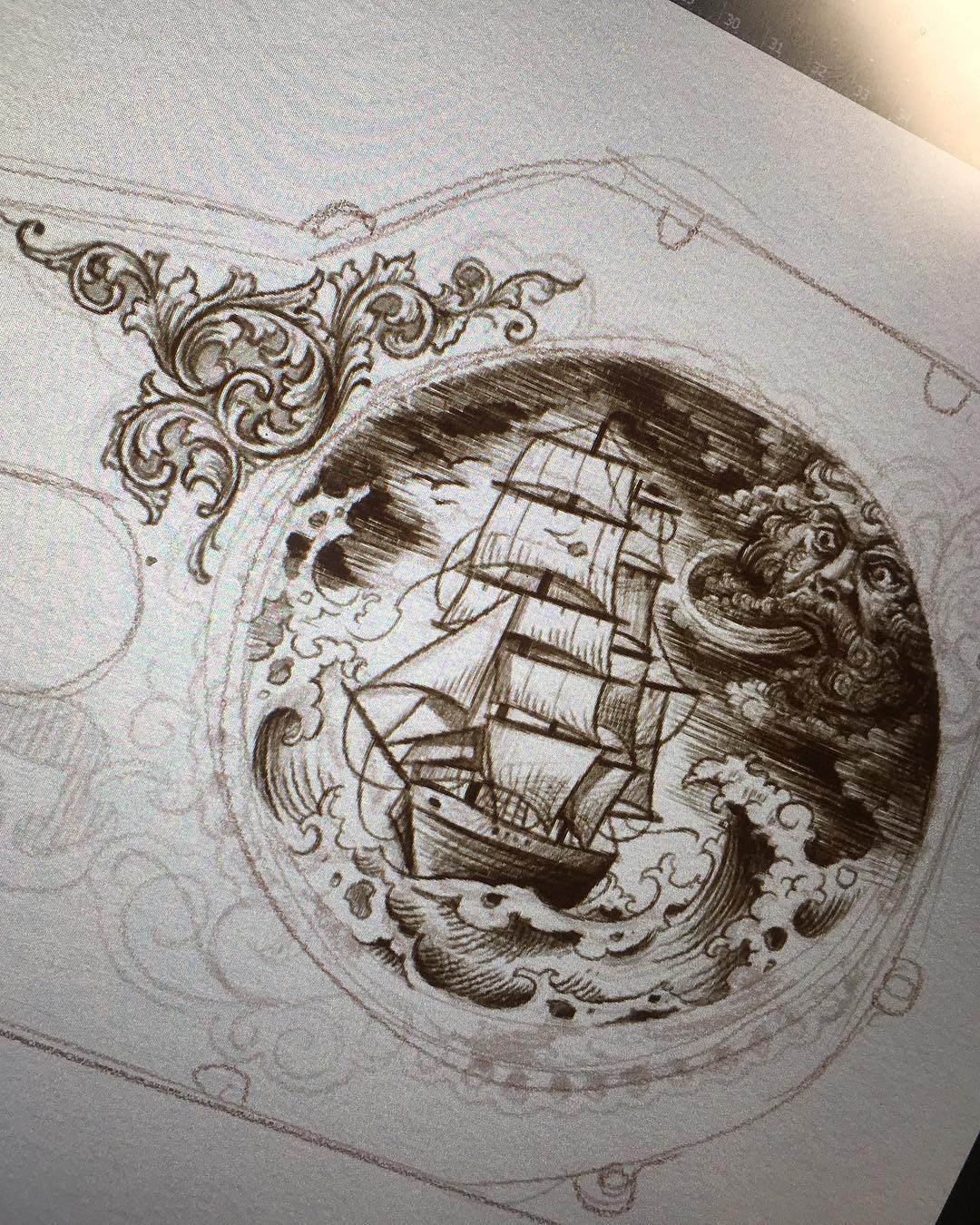 idea sketch for upcoming project in some weeks  for my chinese customers ..looki