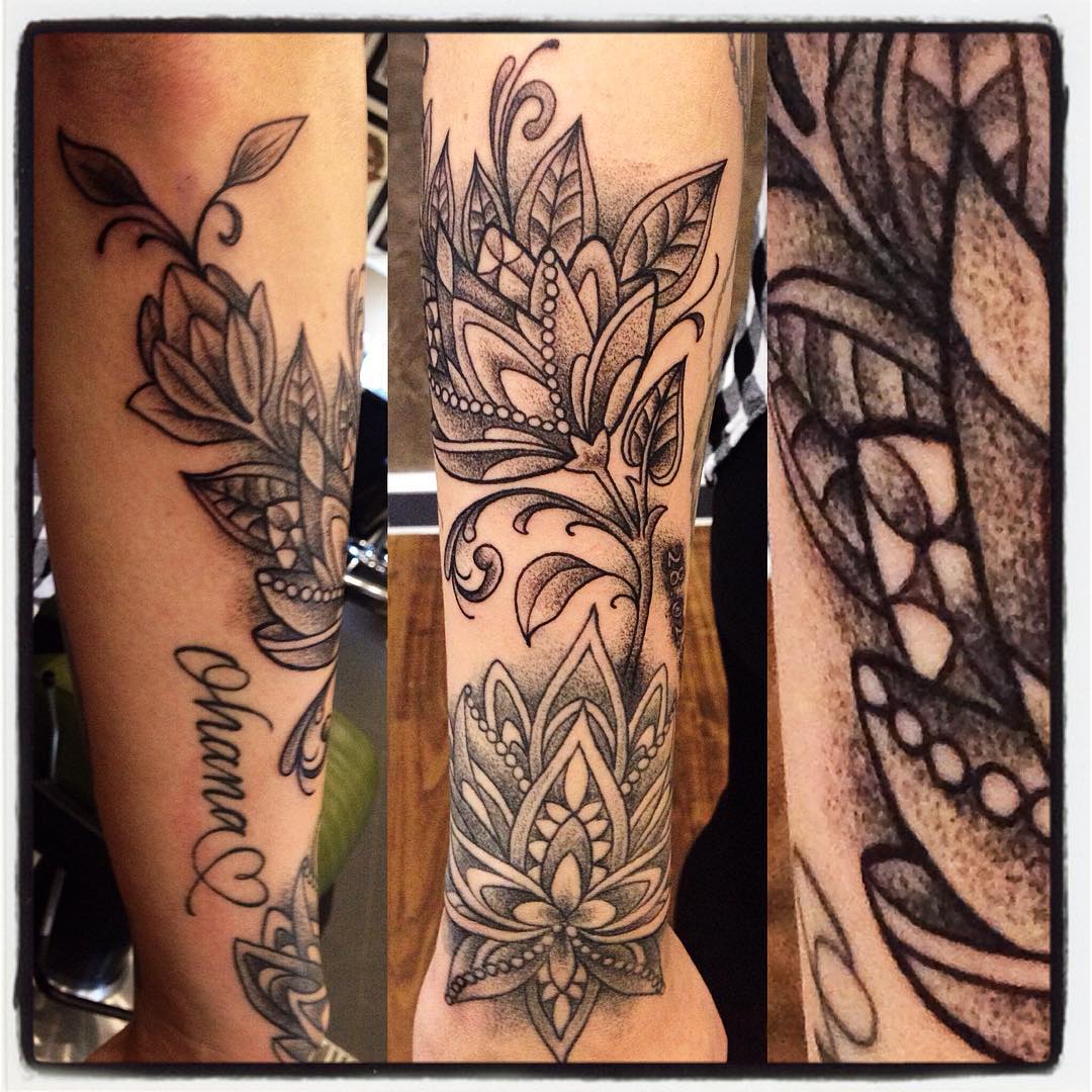 Added some "girly stuff" to the wrist piece I did a few months ago - the letteri...