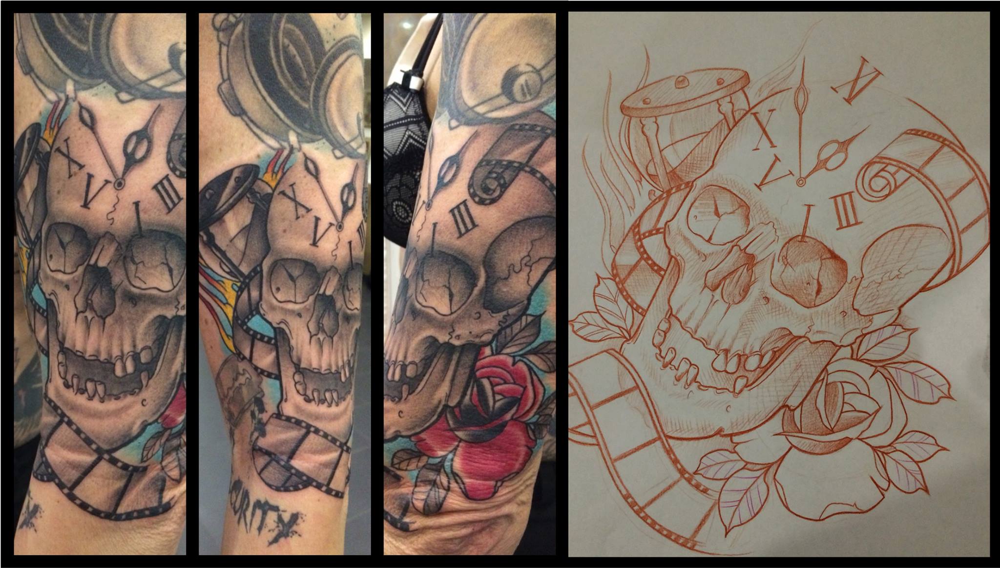 Angefertigt von Ron Raida...so sieht man auch einmal, wie eine Skizze zum Tattoo...