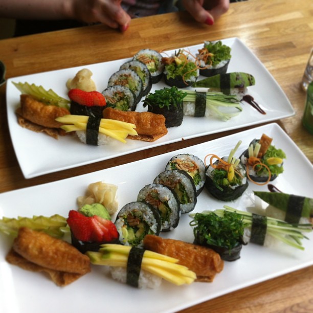 Best vegetarian sushi in a while...! #sushi#dinner#vegetarian#veggie#vegan#foid#...