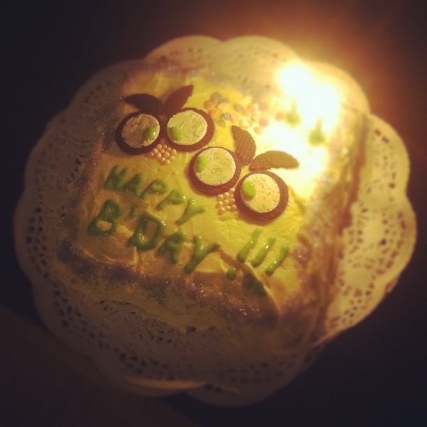 Birthday cake from my lovely wife! #cake#owl#birthday#birthdaycake...