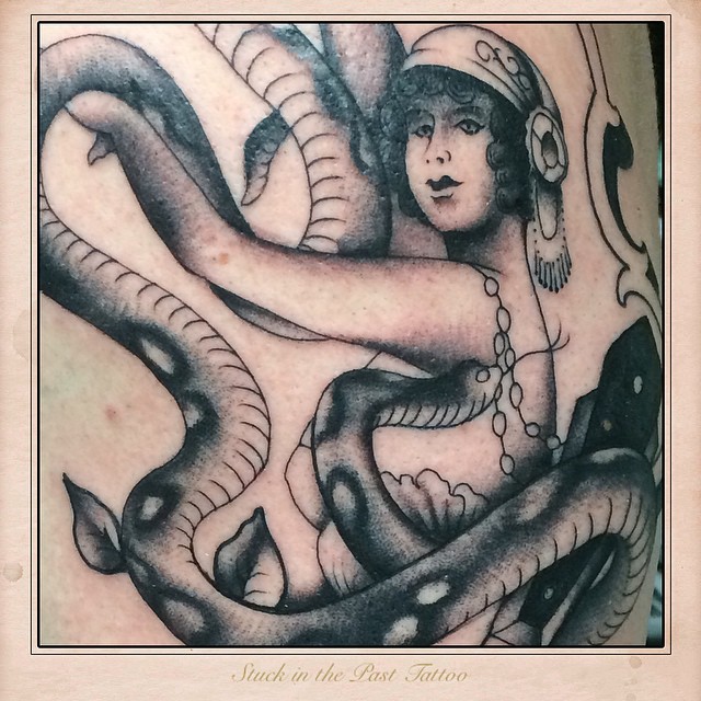 Close up,
#stuckinthepasttattoo
 #bright_and_bold #germantattooers  #gypsylady #