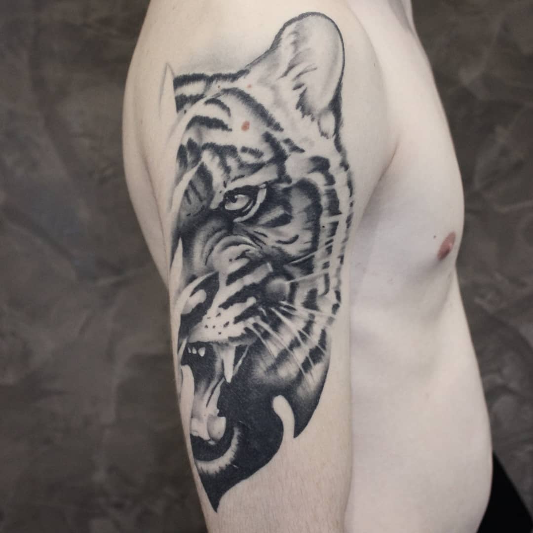 Completly healed tiger from last year, thank you @nielsxbot_ 
#germantattooers #