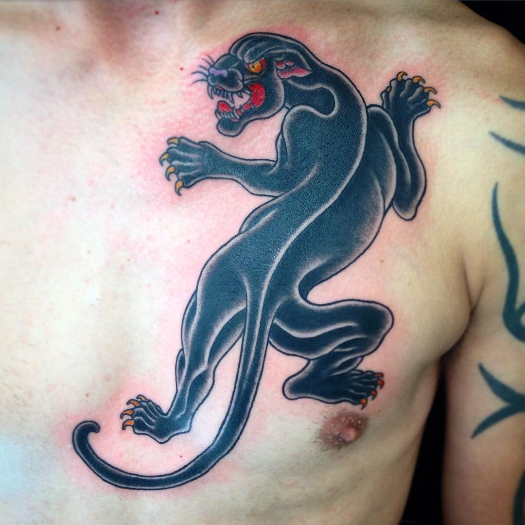 Day 3 at Royal Tattoo #tattoo#tattooing#tatovering#tatouage#oldschool#panther#pa...