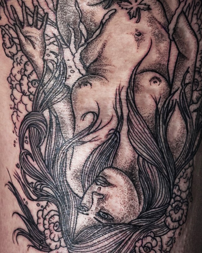 Detail shot from today's work

#tattoo #tattooing #tatovering #blackwork #blackw...