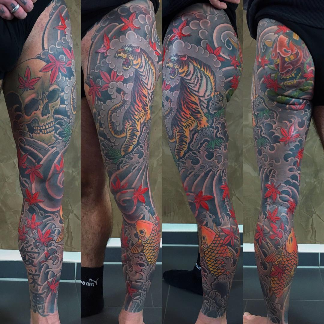 Done by @basti_saaba  #japanesetattoo #zeitgeisttattoo #bottrop #ruhrpott
Überse...