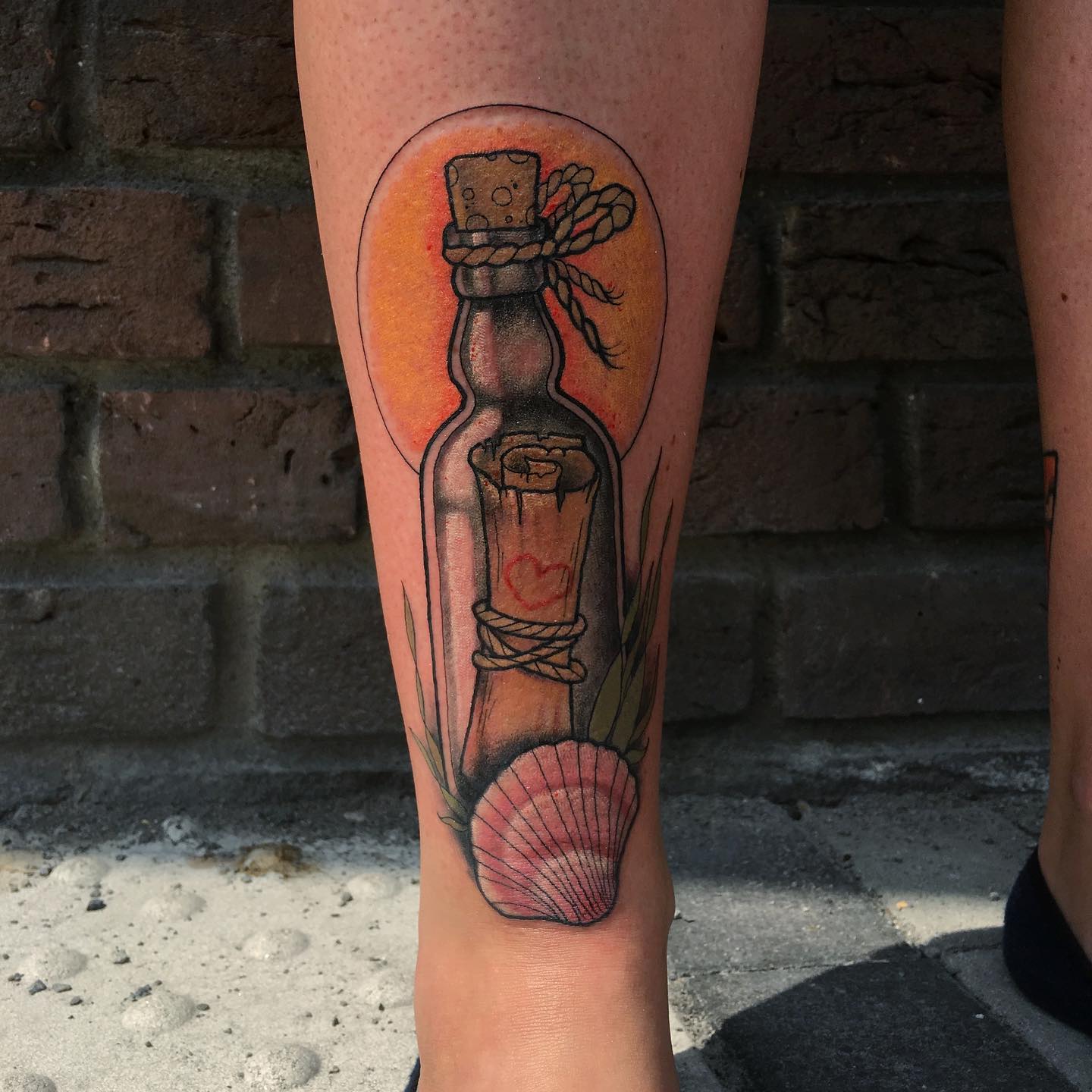 Done by @sail_home  #flaschenpost #oldschooltattoo #neotraditional #bottrop #zei...