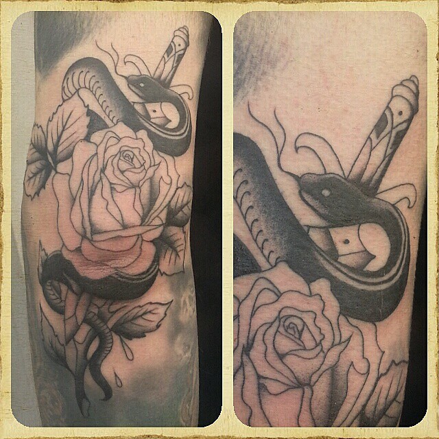 Elbow drop  @stuckinthepast_tattoo #dortmundfinest #bright_and_bold #topclass_ta