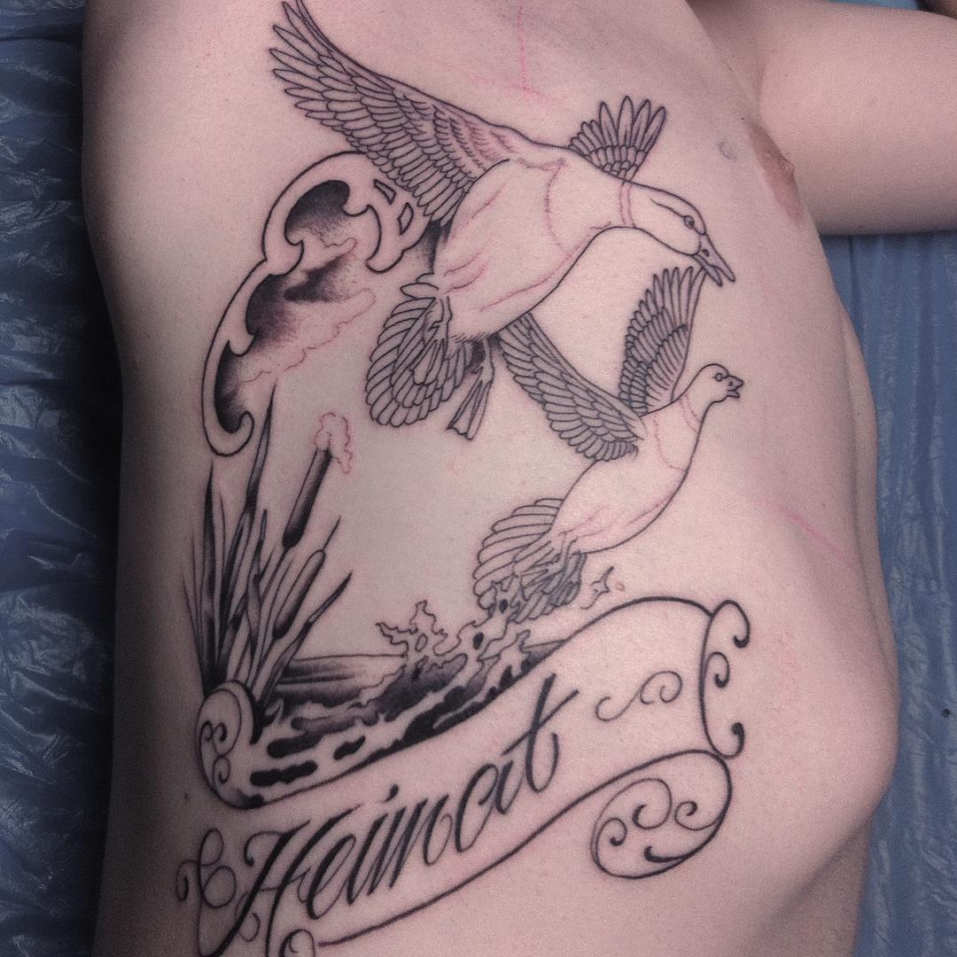 Farbe noch und fertig.. Danke @jessewie_photography 
#stuckinthepasttattoo #ente