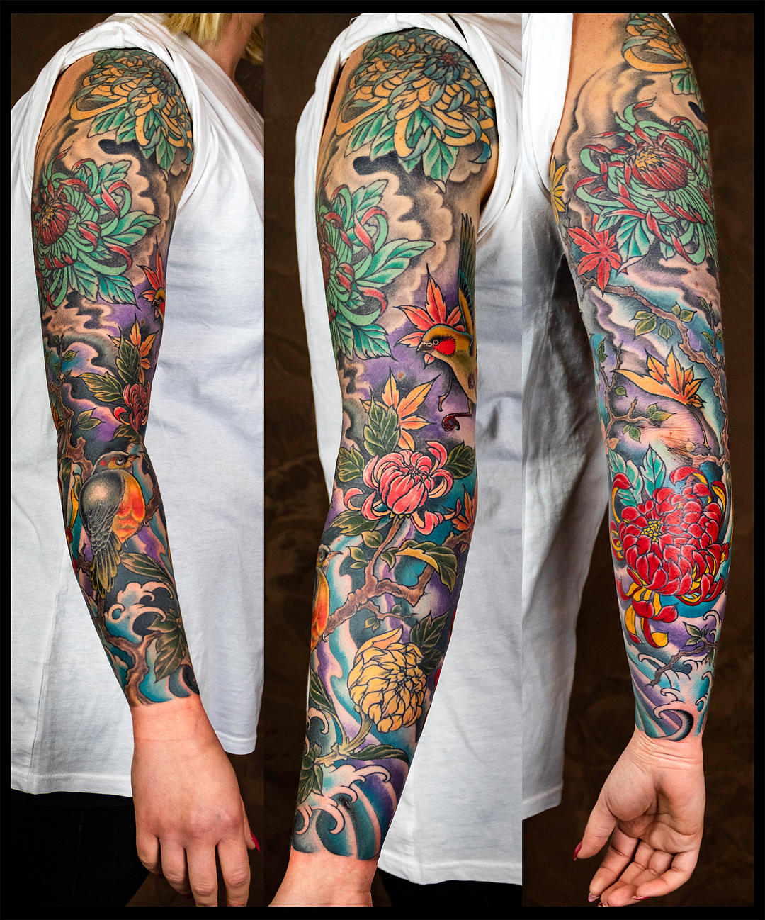 Finished Sarah‘s full sleeve project, most of it fully healed in this picture.
U...