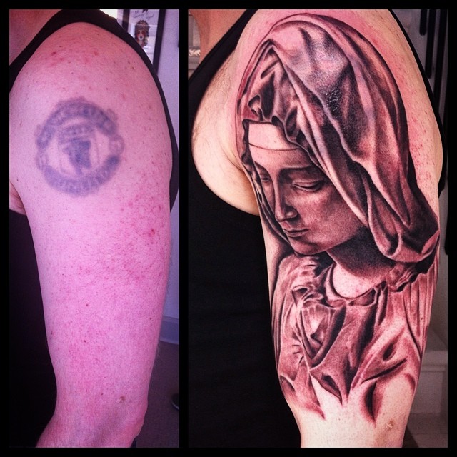 First Session today on this Cover-Up Project in progress - 4,5 hours in, can't w...