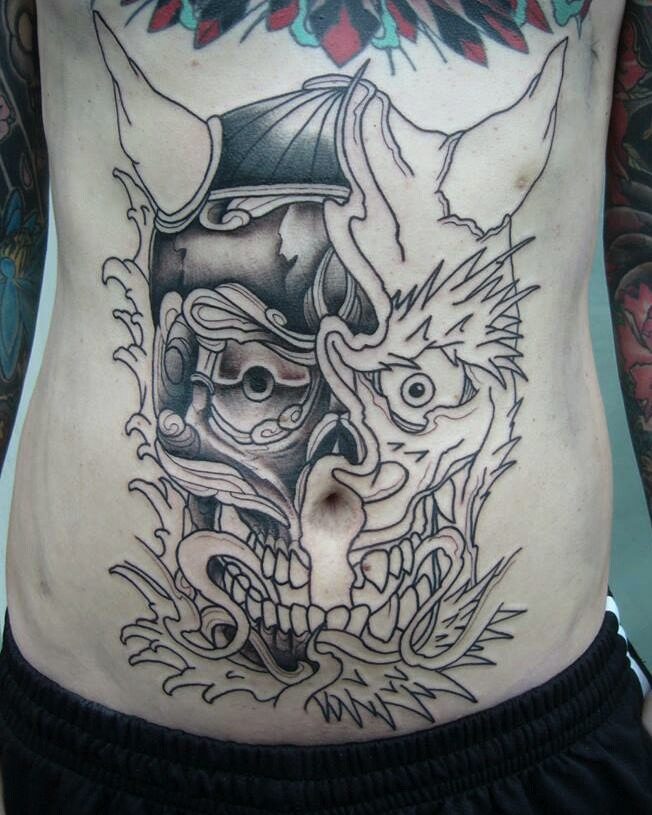 First step on this oni/tibetian-skull-belly-fun.......thx vince, you are a reall
