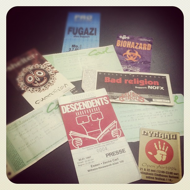 Found some old show Tickets...miss those times! #ticket#hardcore#punk#straighted...