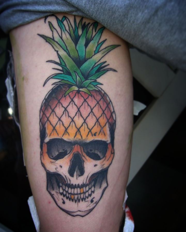 Healed Pineapple-skull from a while back. Thank you so much @matze__75 
#germant