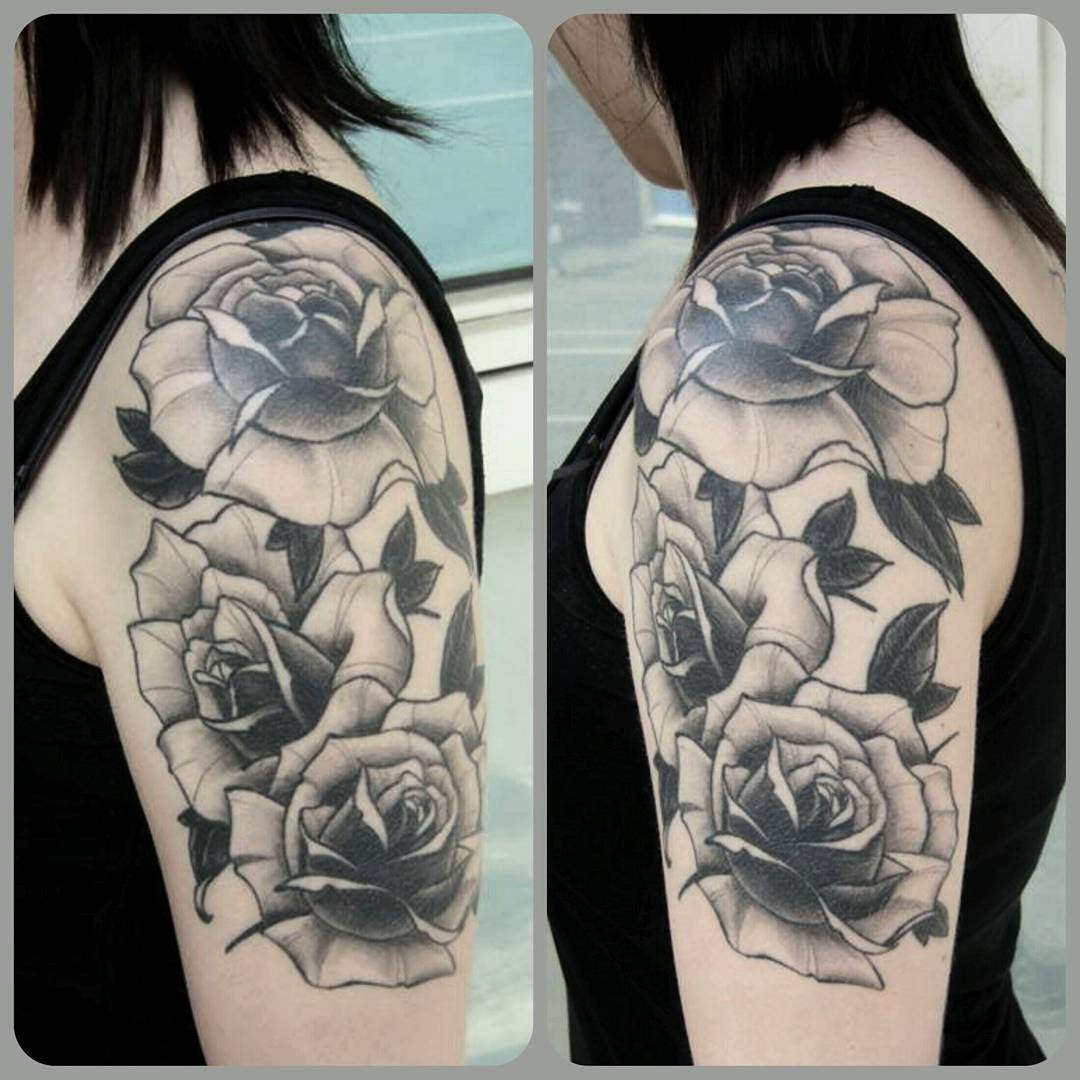 Healed roses from dec 2015......thx again for the nice session  #germantattooers