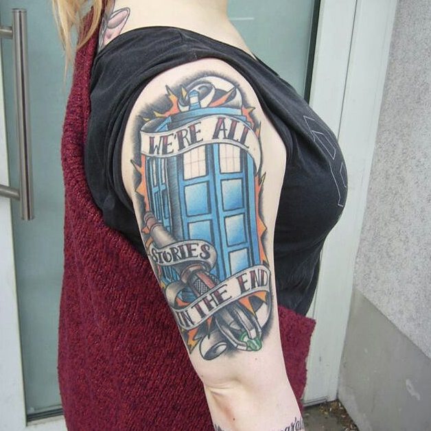 Healed shot of this "little" tardis....thx alotnagain @pink_disaster #germantatt