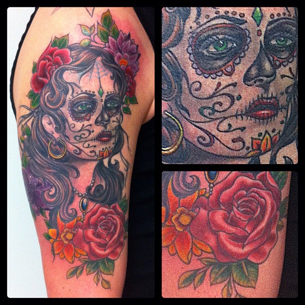 Just finished, most of it fully healed, some small spots fresh #tattoo#tattooing...