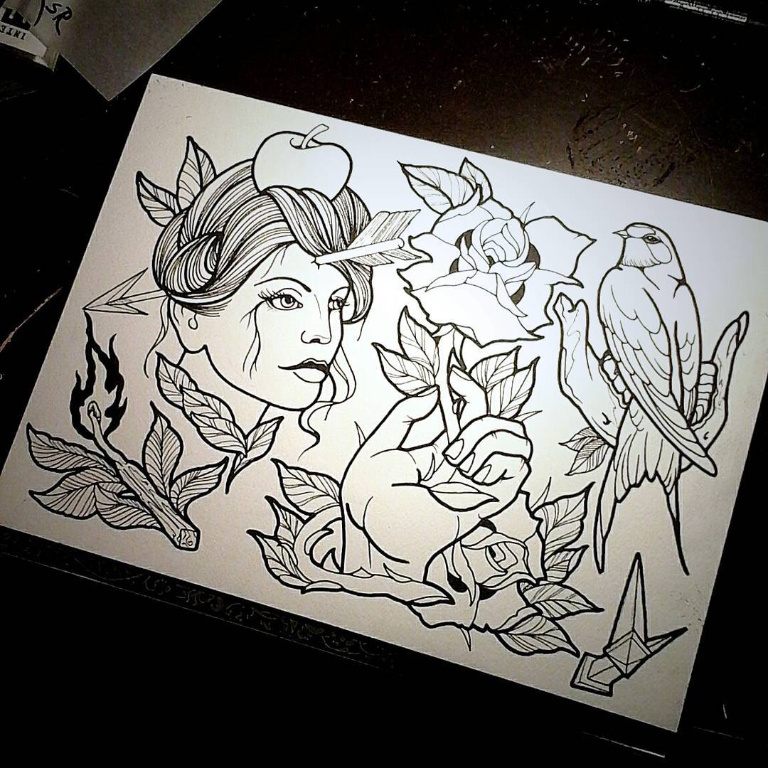Latenight-drawing....some new wannados for the dortmund-tattooconvention.... #ge