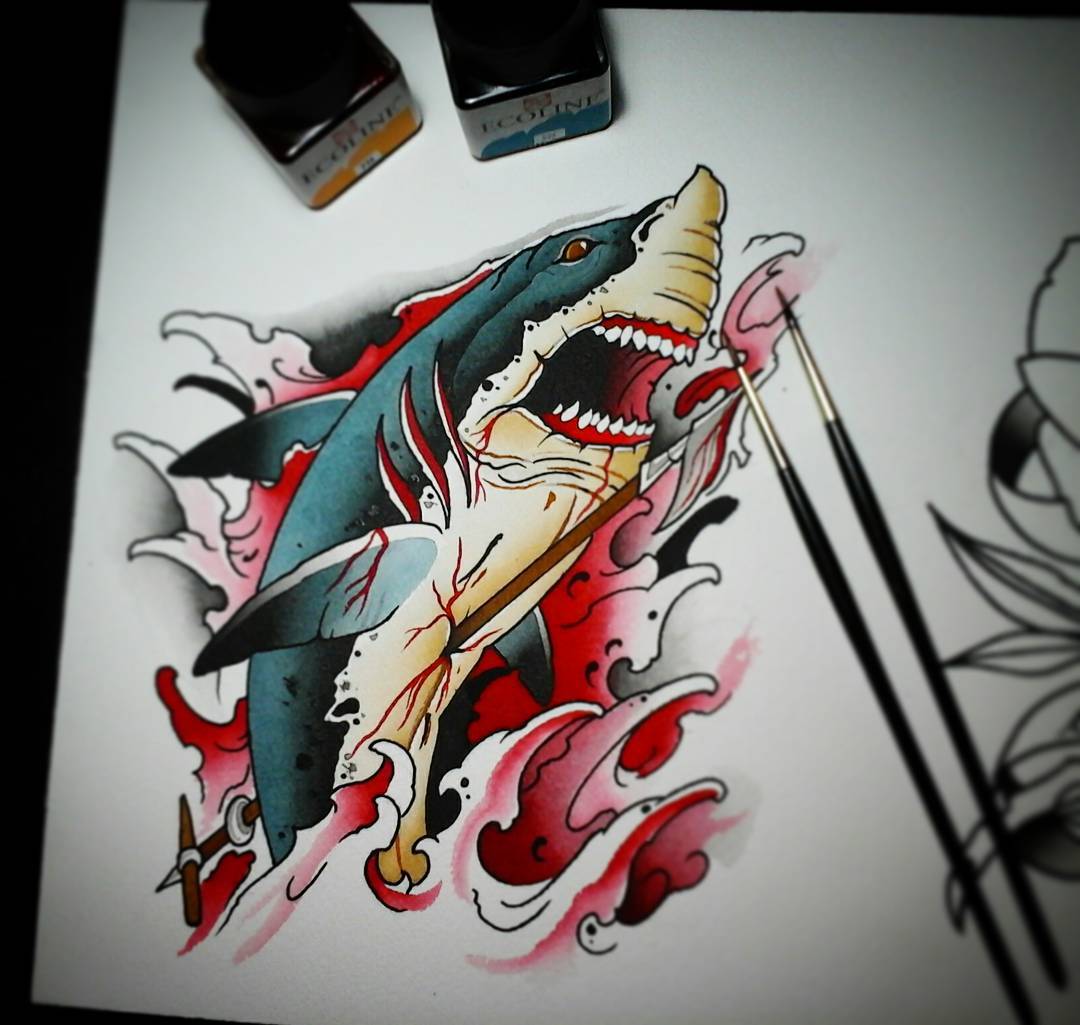 Little colorstudy for tomorow....and the first painting in 2018....
#germantatto