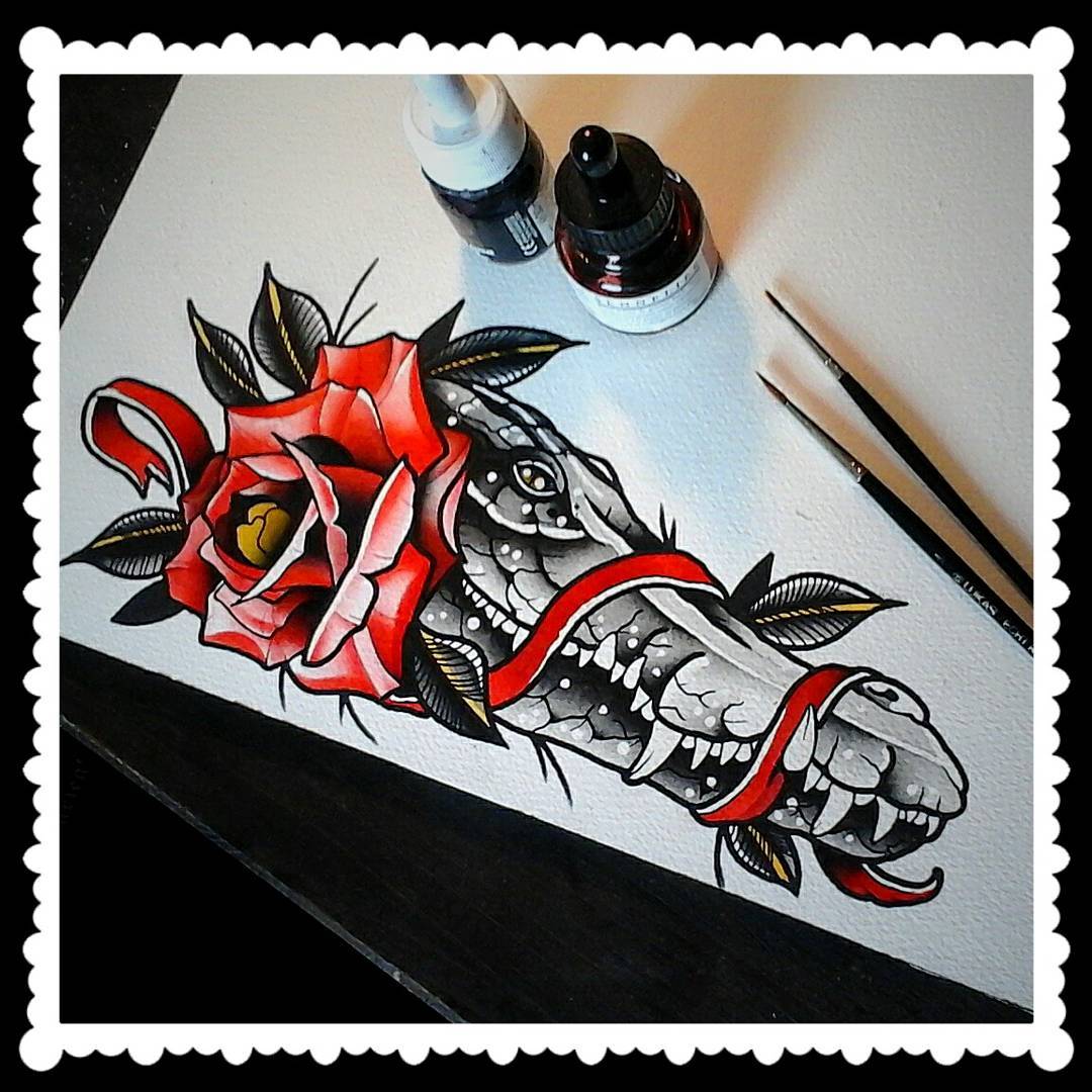 Little painting from last night.....would love to tattoo this croco....hit me up