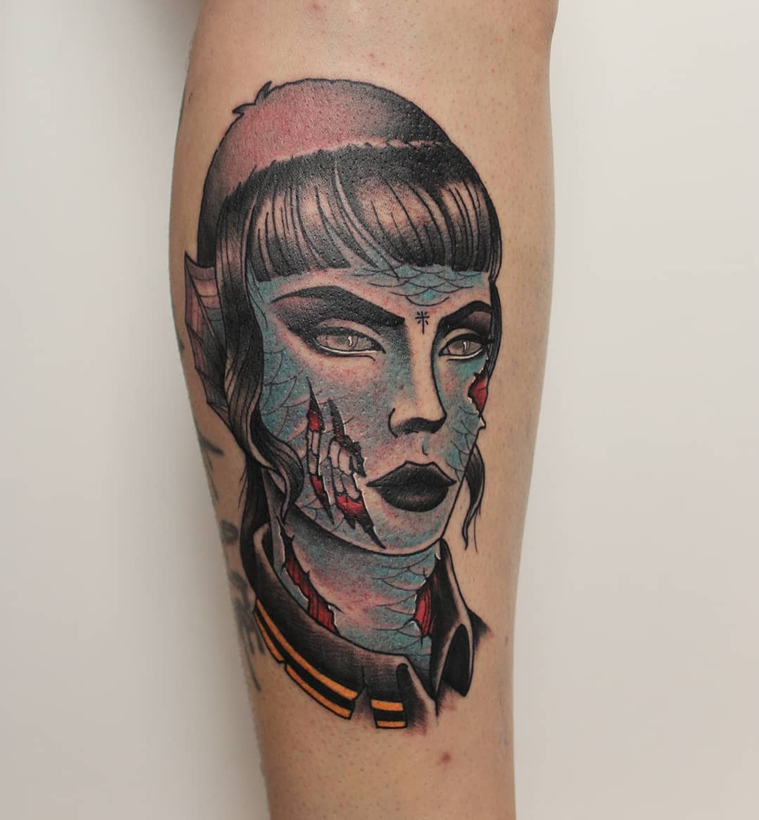 Mermaid-zombi-skingirl from today, thank you Manuel for your Trust.
#germantatto