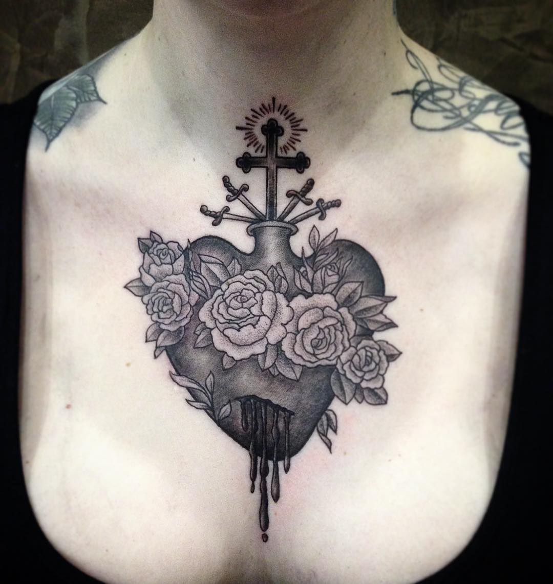 Part Cover-Up #tattoo #tattoos #tattooing #tatovering #heart#hearttattoo#sacredh...