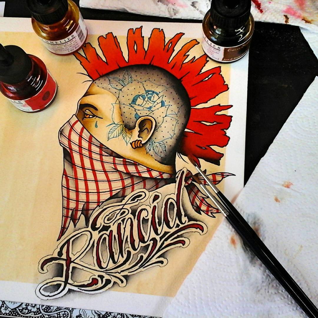 Punlrockflash in progress would love to tattoo this design, hit me up if interes