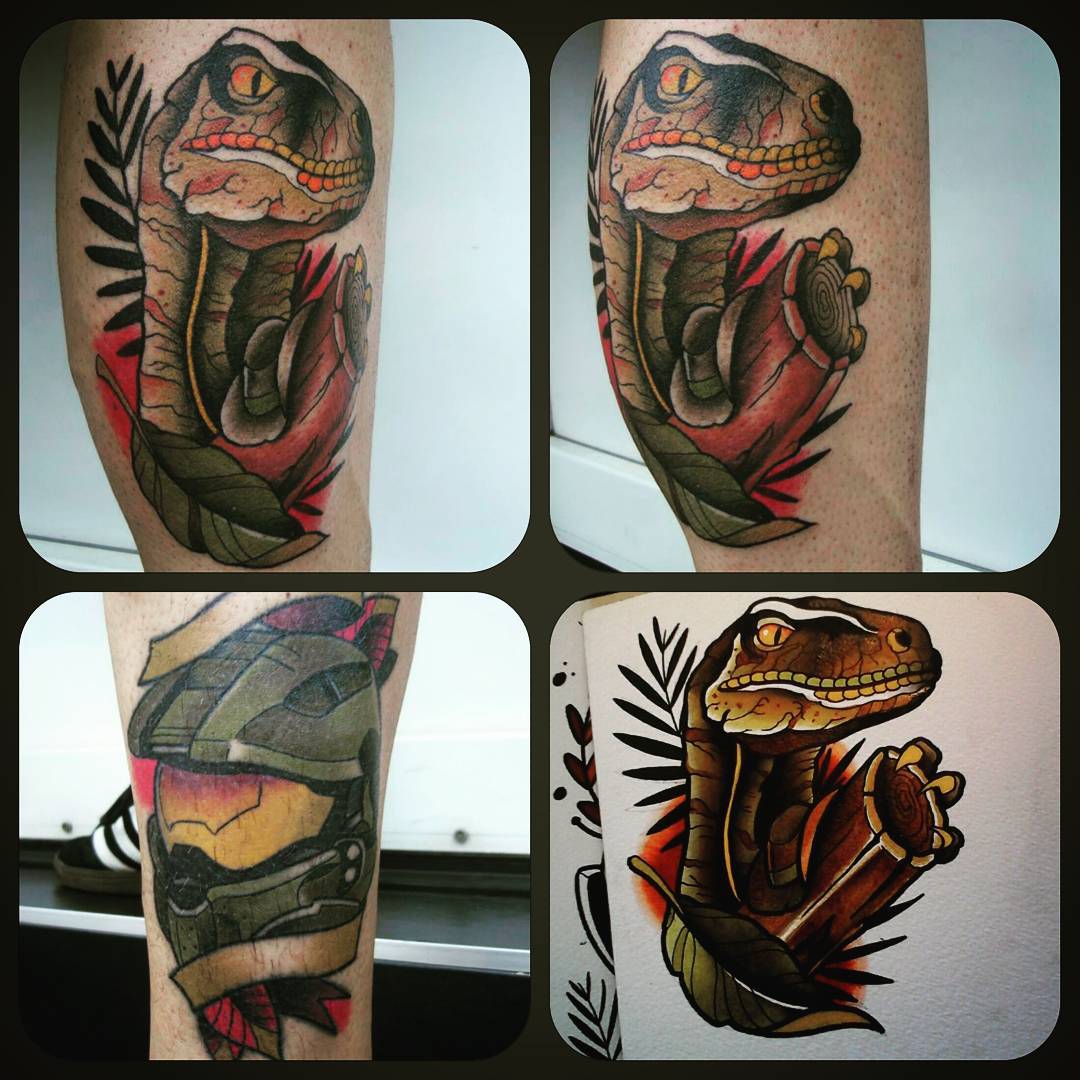 Raptor from today......and healed masterchief Thx for looking. #germantattooers