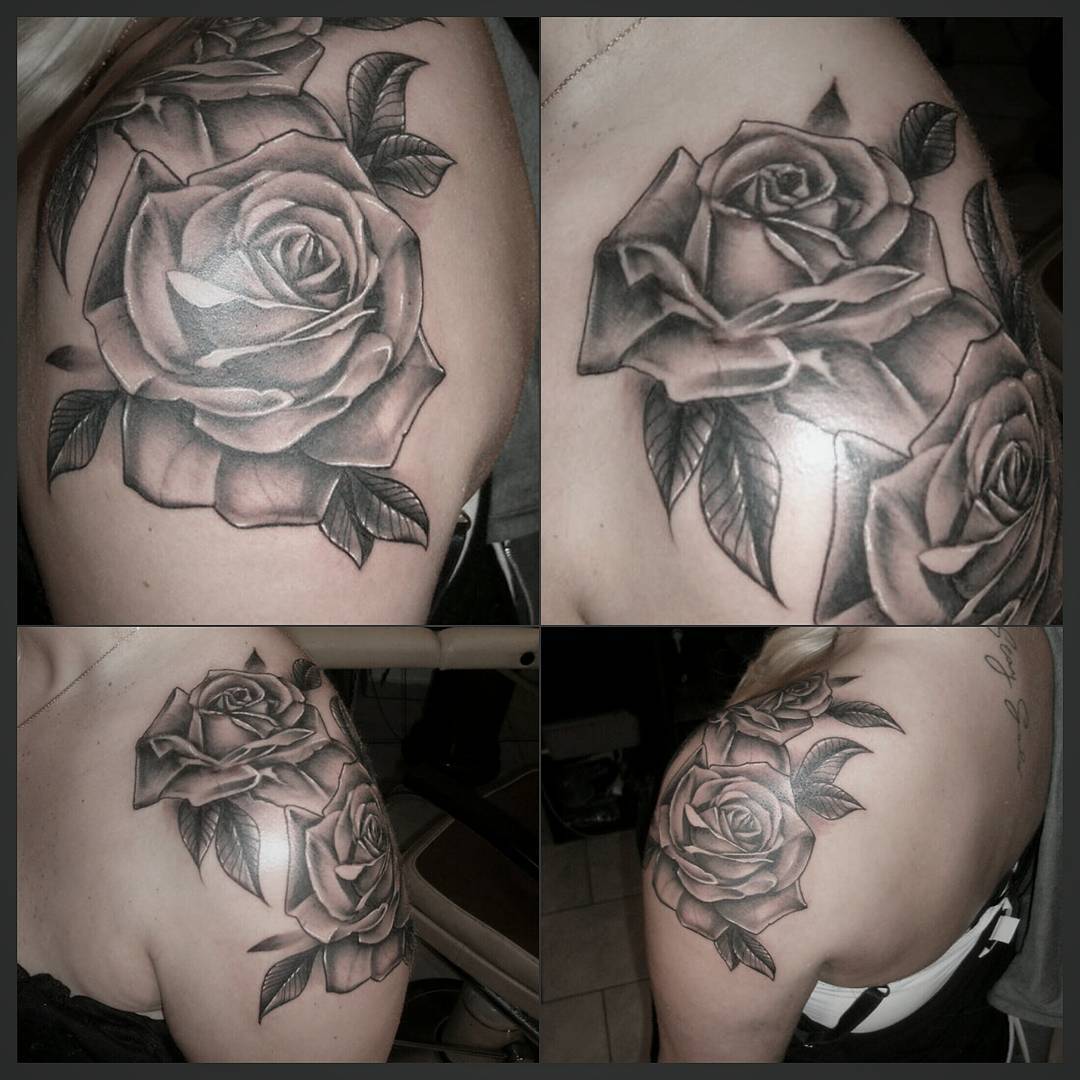 Roses from yesterday....Thx for the cool session #germantattooers #blackandgrey