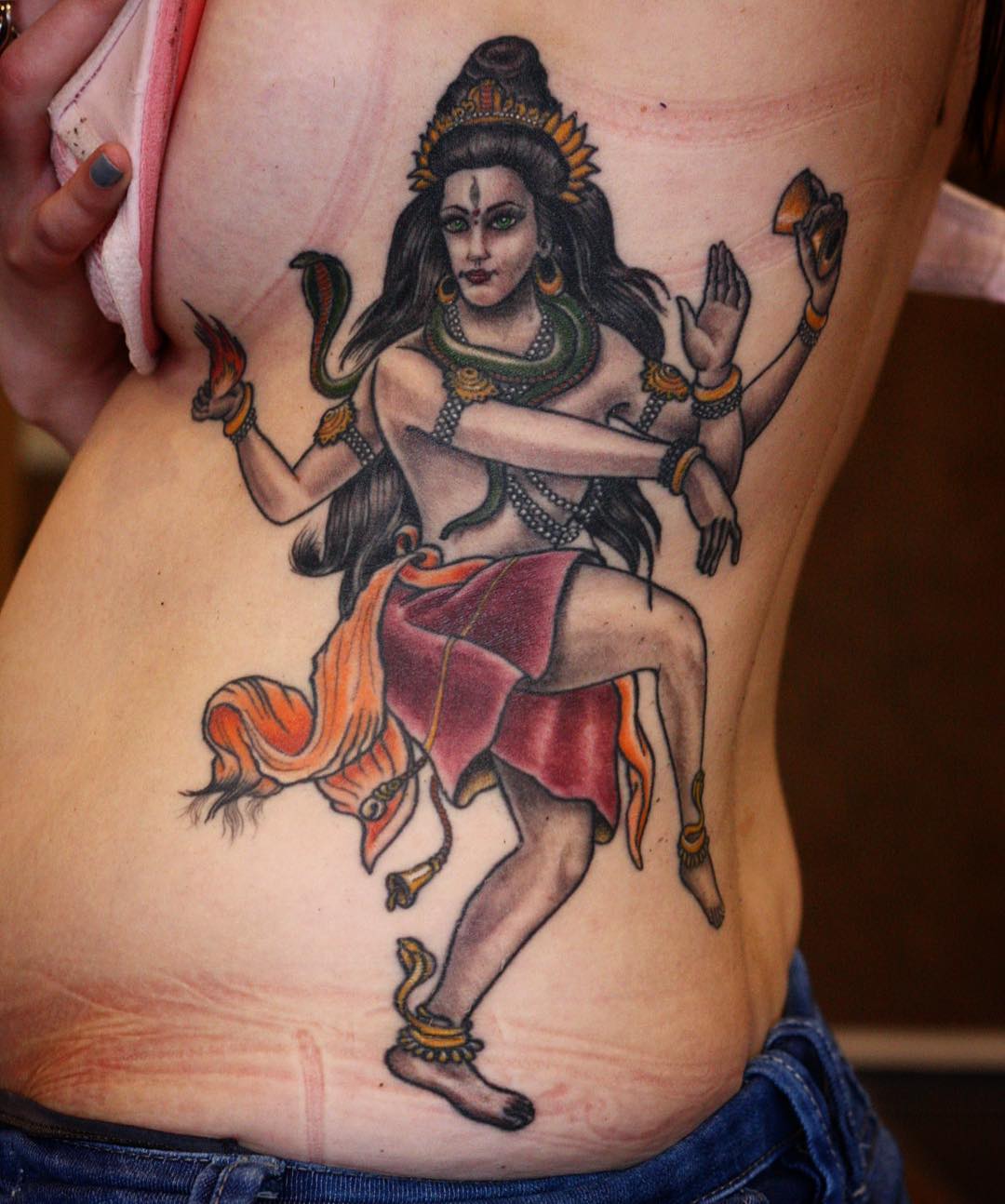 Shiva.
All linework fully healed for more than 4 months, shadings and colours on...
