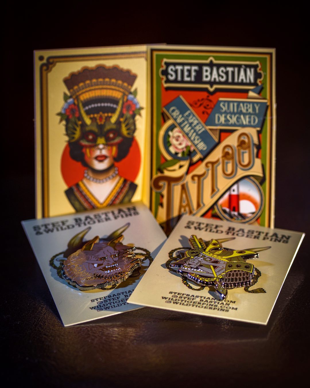 Super-stoked to have received these awesome enamel pins from my friend @stef_bas...