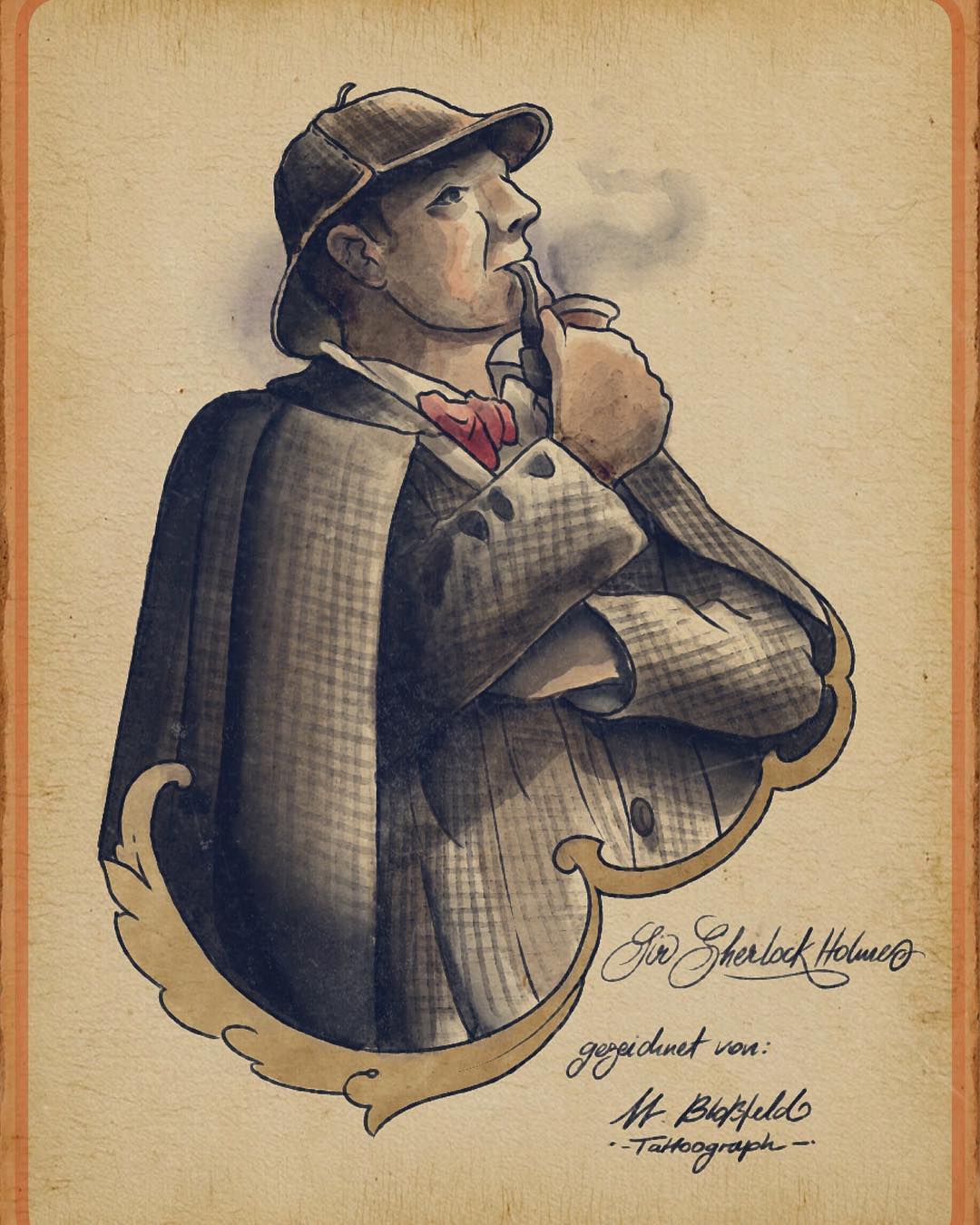 Tätowiervorlage "Sir Sherlock Holmes"
Bei Interesse an solch einer Tätowierung b
