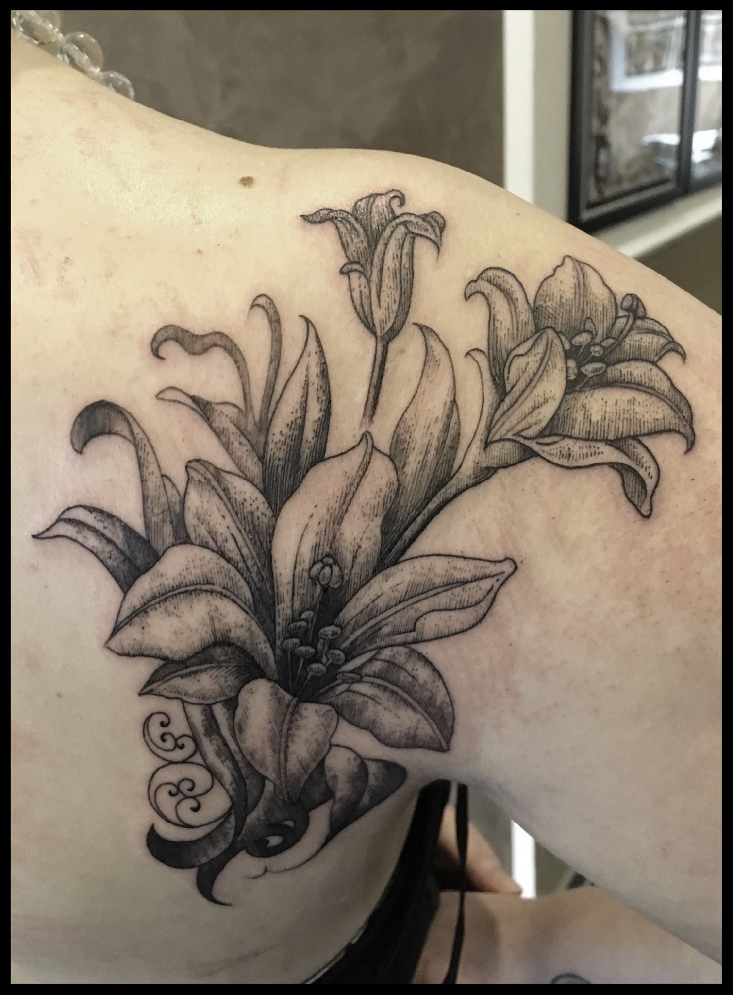 Tattoo im Holzschnittstil von Matthias Blossfeld.....