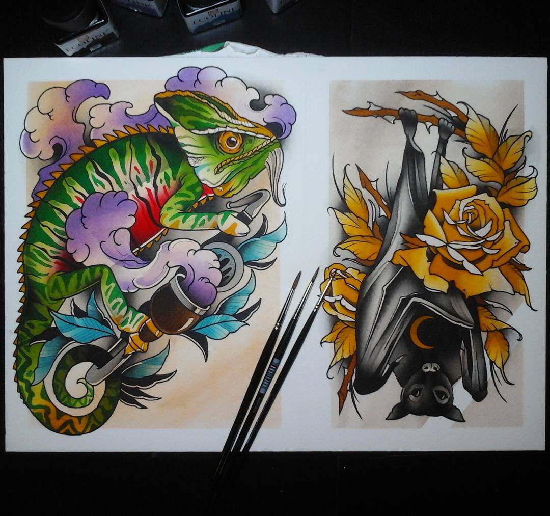 Trying some new colors 
#germantattooers #tattooworkers #tattoo #tattoopunks #fl