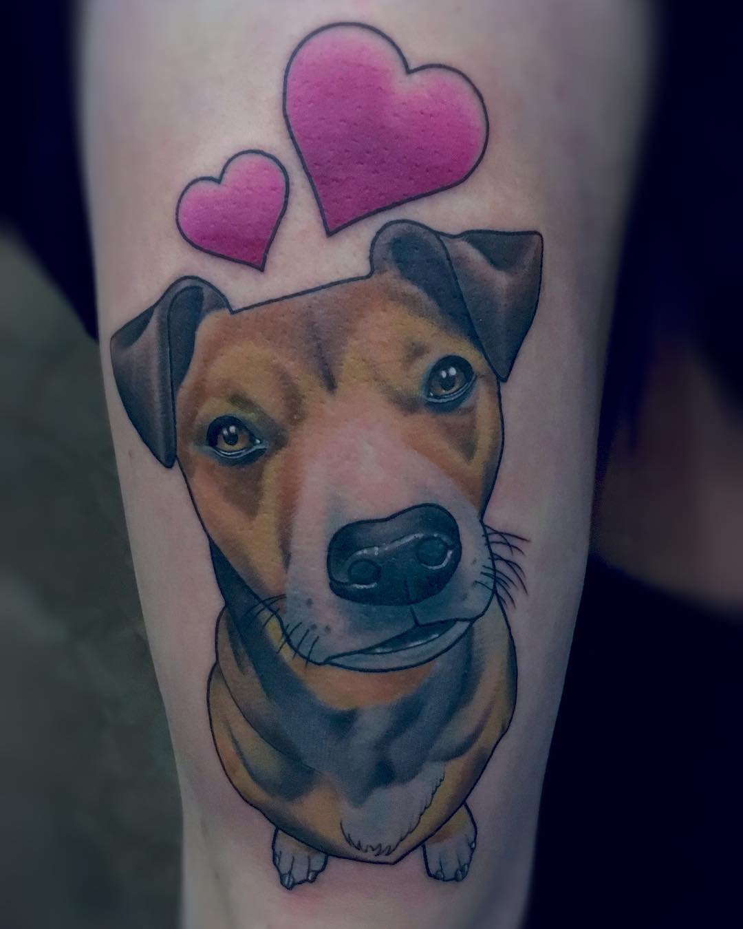 Vielen Dank fürs durchalten Aline! Hat wirklich Spass gemacht!!! #dogtattoo #dog