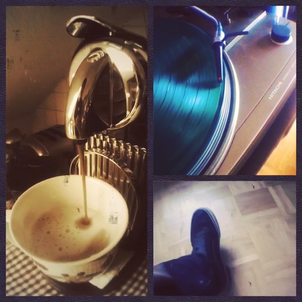 how to start a Monday morning #coffee#vans#vinyl#music#record#vinylrecord#painti...