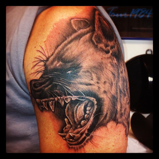 #hyena#tattoo#armtattoo#iphone4...