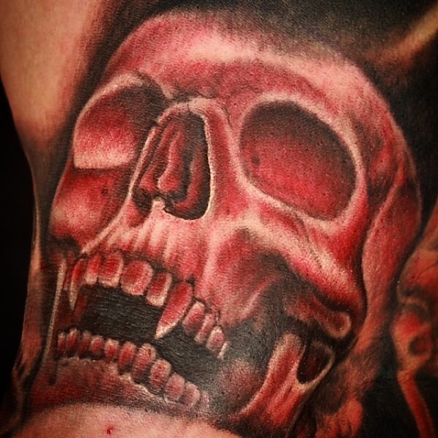 small filler piece between elbow and ditch #tattoo#tattooing#skull#skulltattoo#f...