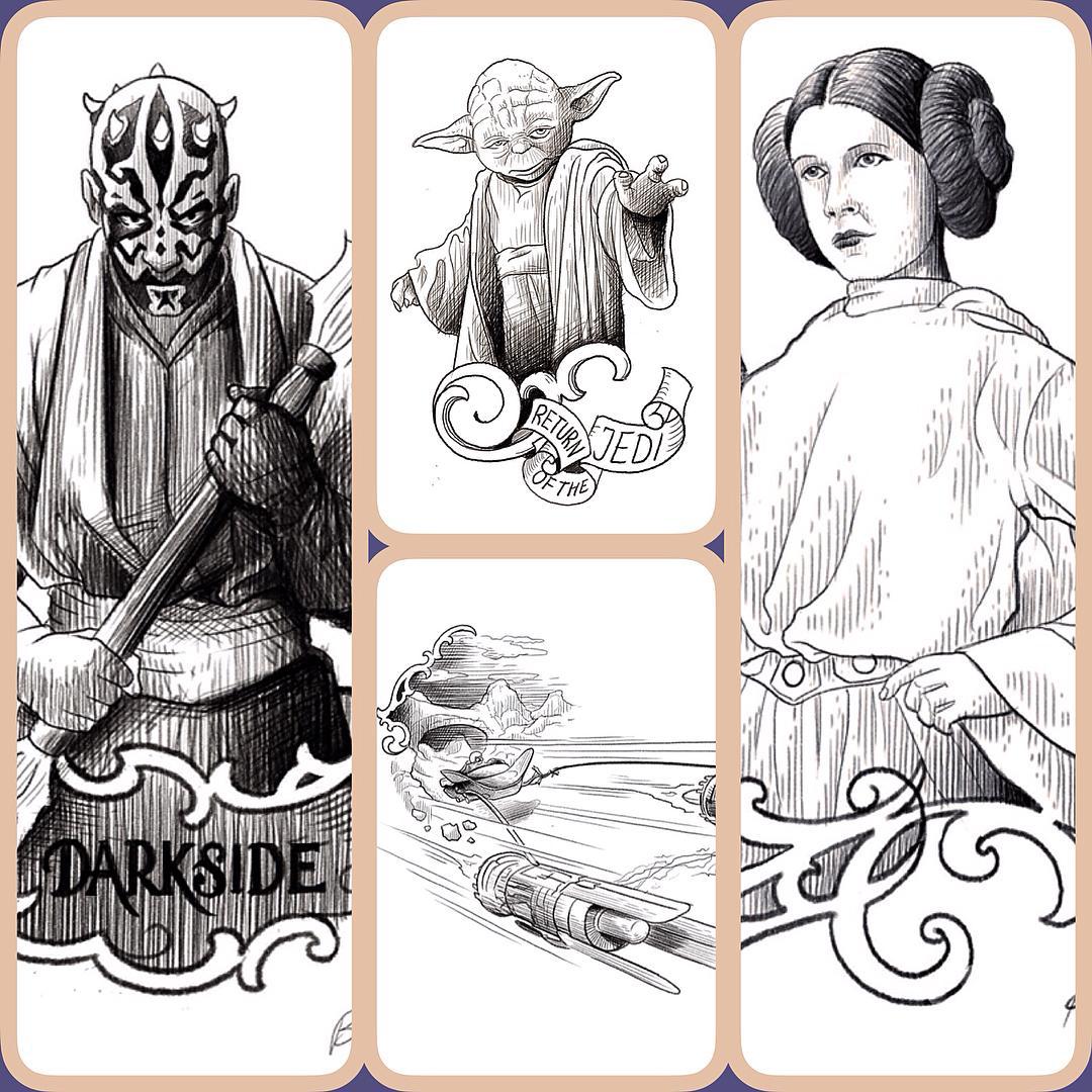 #stuckinthepasttattoo #starwars #thephantommenace #theempirestrikesback #returno