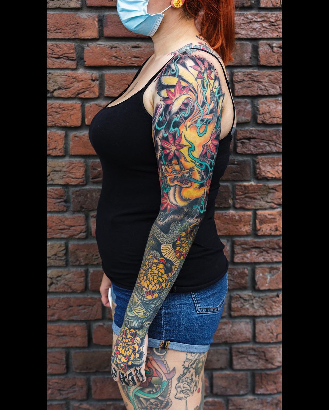 Finally finished with @julietta.weimer full sleeve project - so much fun! 
Swipe...