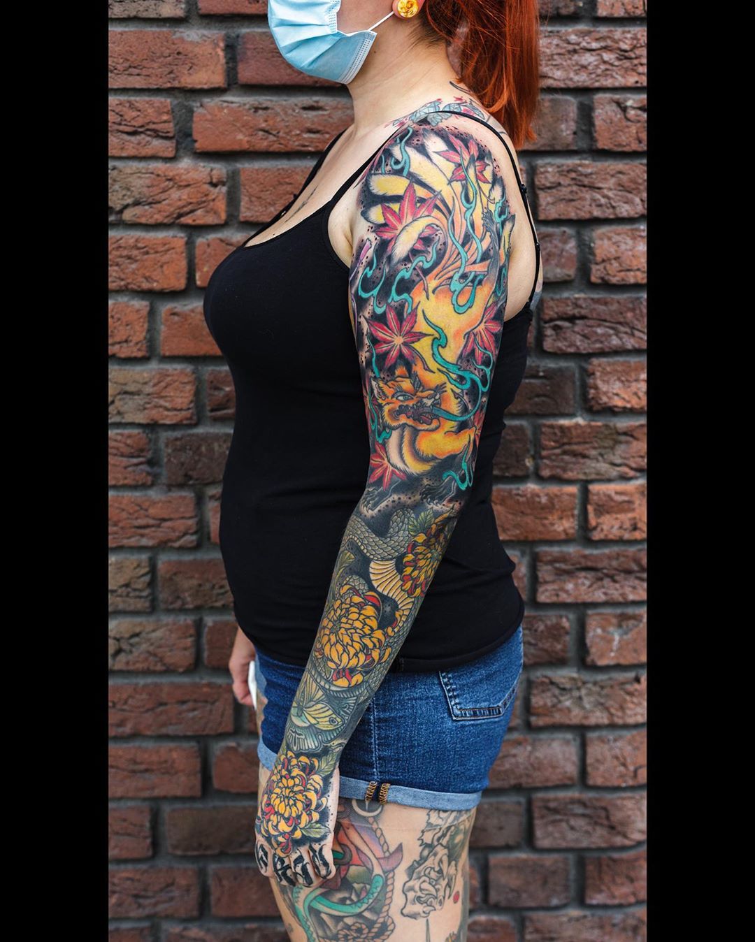 Finally finished with @julietta.weimer full sleeve project - so much fun! 
Swipe...