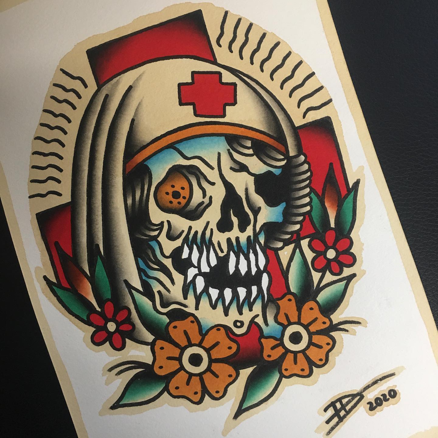 SKULL/NURSE...
#skull #skulltattoo #nurse #nursetattoo #watercolor #watercolour
