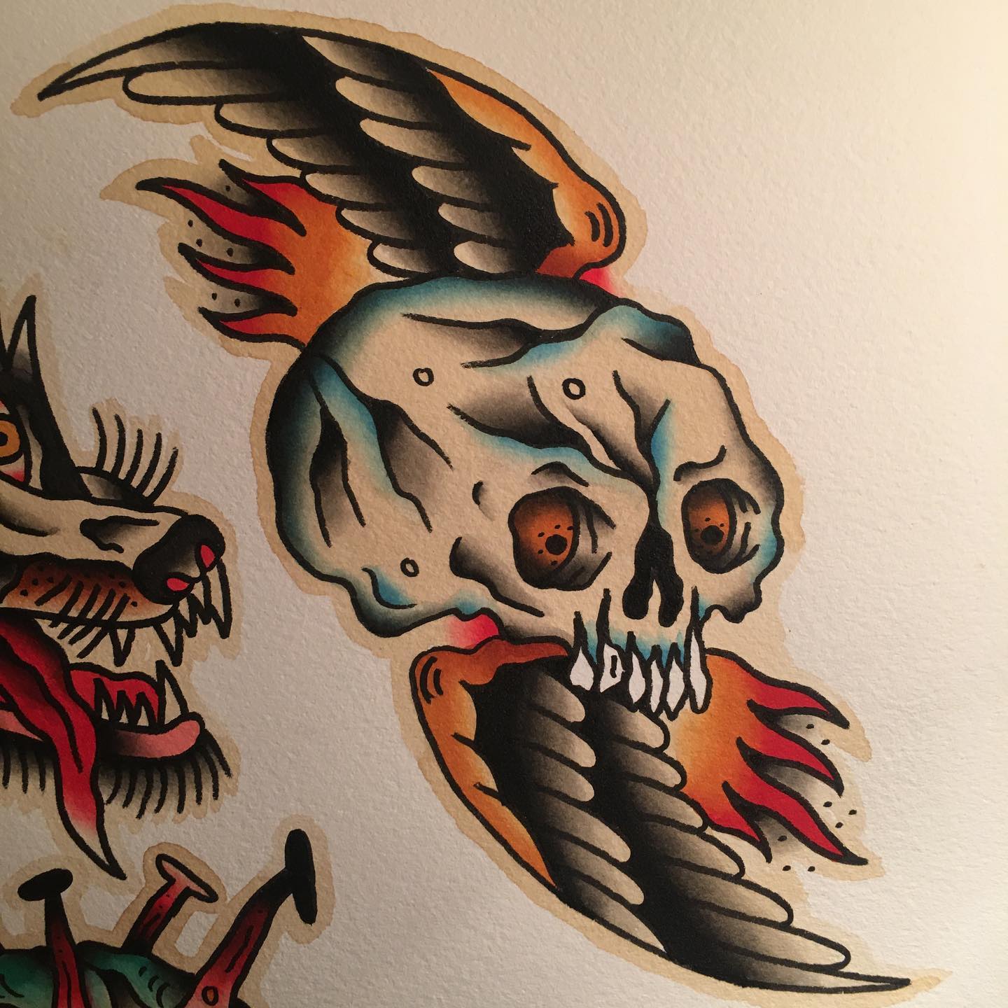 SKULL/WINGS...
#skull #skulltattoo #watercolor #watercolour #watercolorpainting