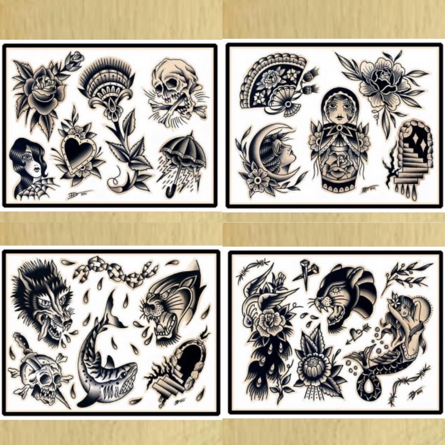 3 NEW FLASH SETS!
AVAILABLE @gentlemans.tattooflash

www.gentlemanstattooflash.c