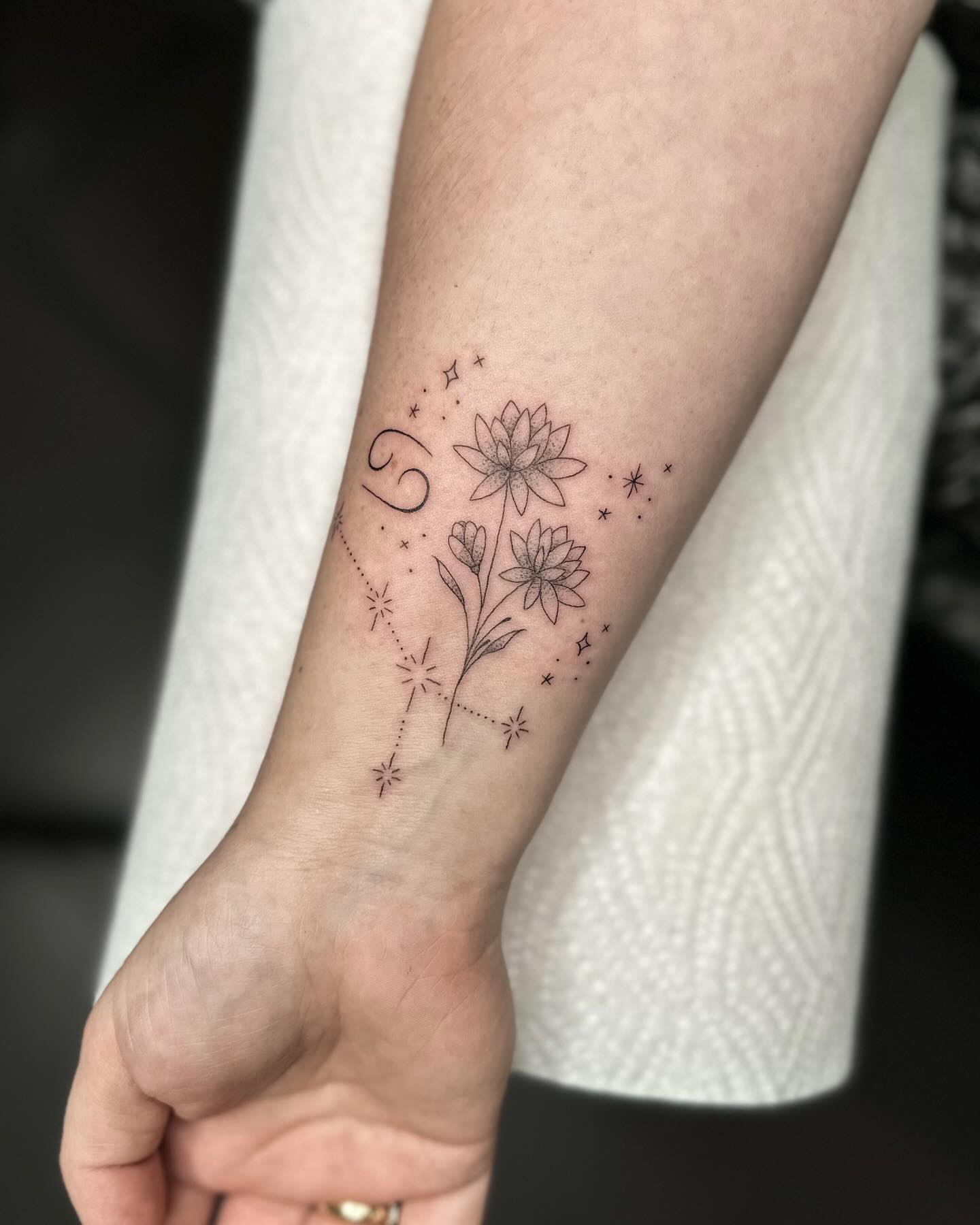 DANKE BRITTA! 
.
#finelinetattoo #finetattoo #fineline #birthflowertattoo #birth